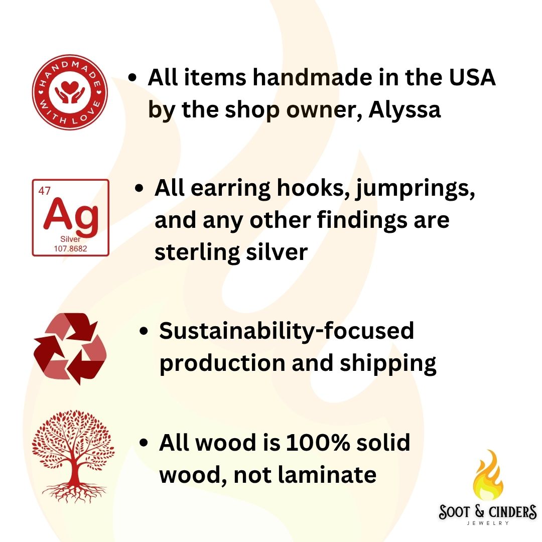 Geometric Diamonds in Diamonds| Aspen Wood Sterling Silver Earrings