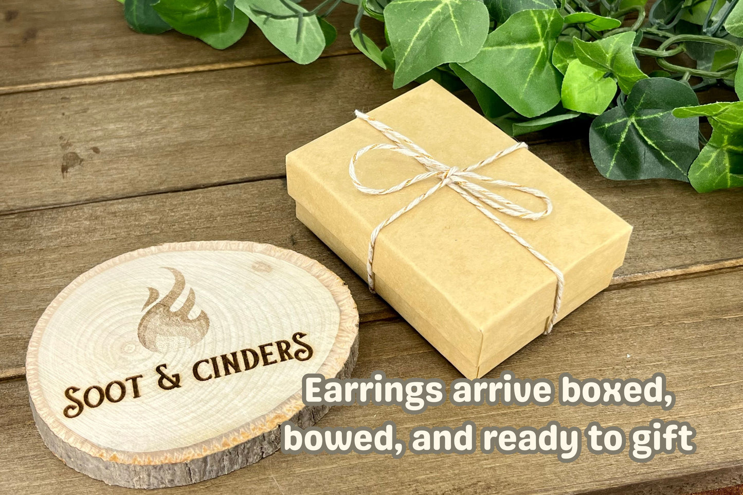 Filigree Donut Laser Engraved Wood Earrings