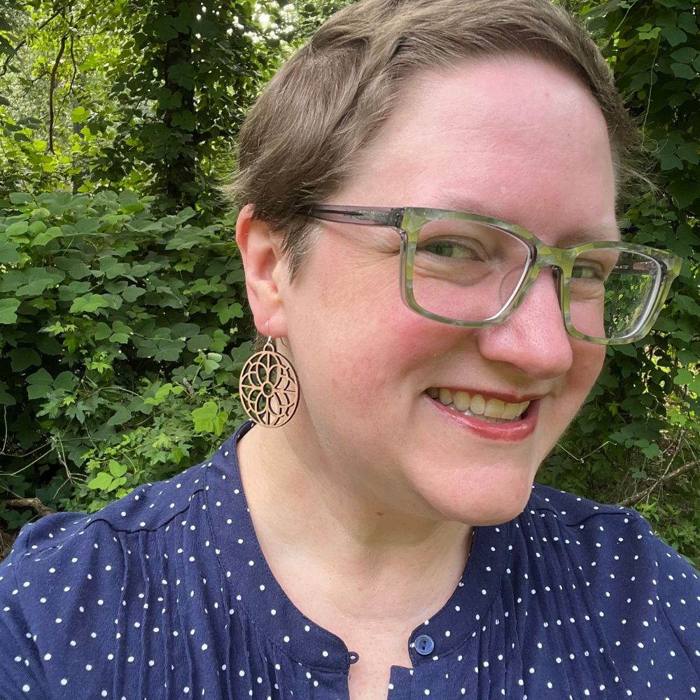 Geometric Flower Pattern Cutout | Walnut Wood Sterling Silver Earrings