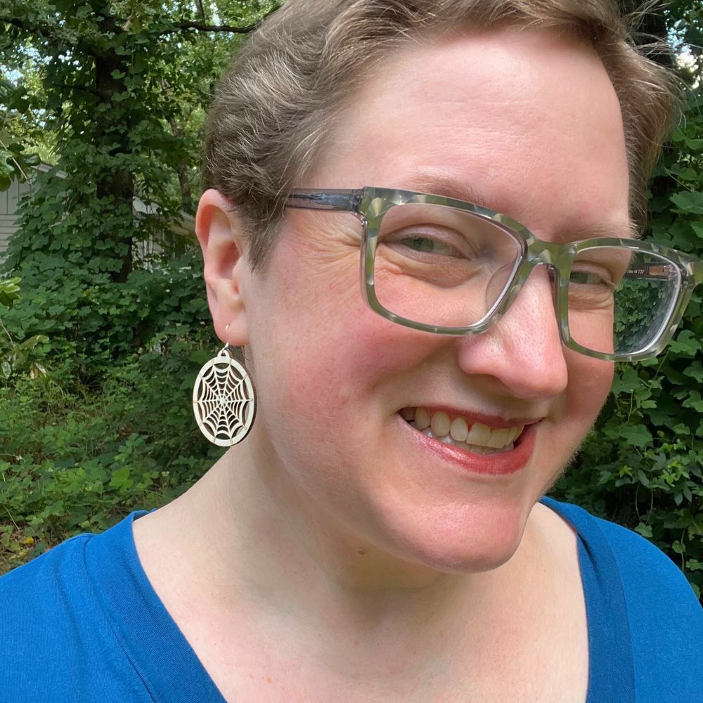 Spiderweb Cutout Pattern | Aspen Wood Sterling Silver Earrings