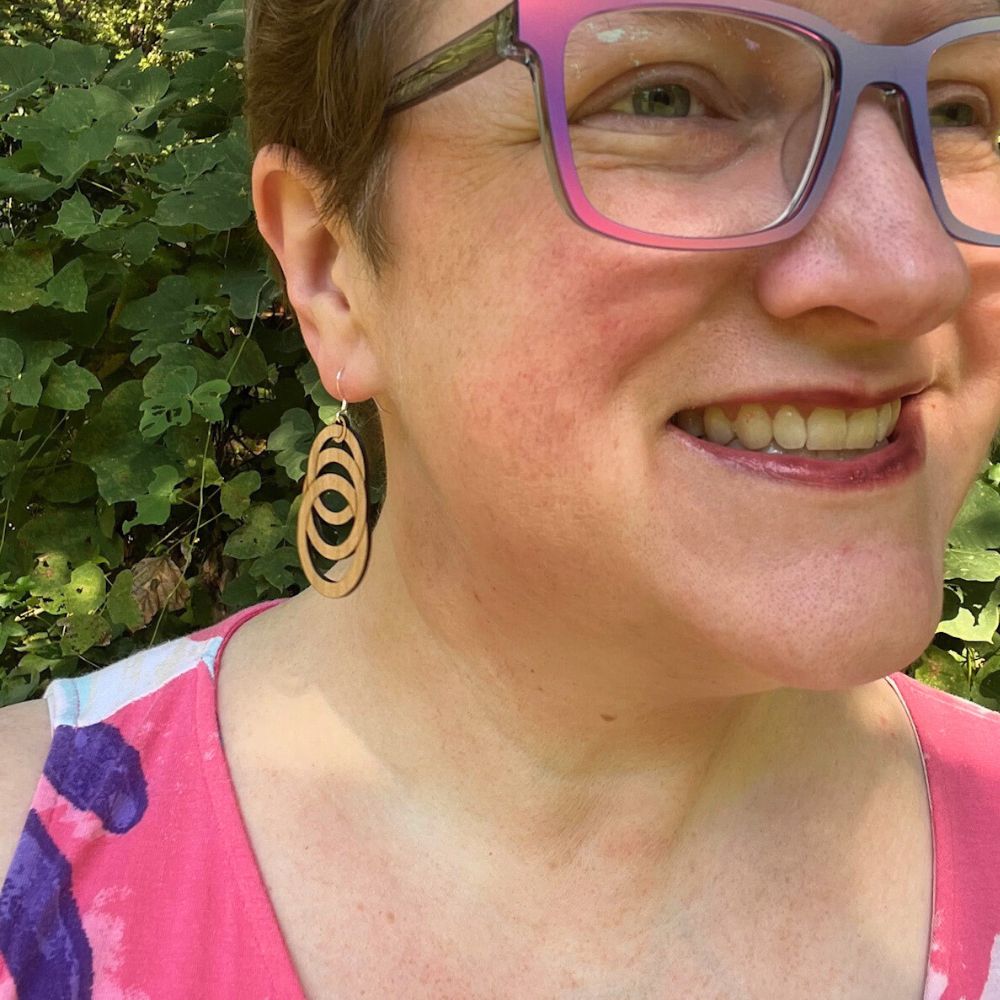 Optical Ovals (Walnut Wood and Recycled Sterling Silver Earrings)