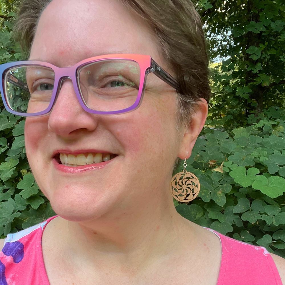 Twirly Whirlies (Walnut Wood and Recycled Sterling Silver Earrings)